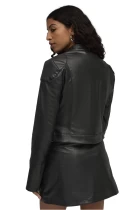 Куртка жіноча PUMA Pleather Racer Jacket чорного кольору