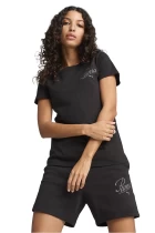 Футболка жіноча PUMA SCRIPT Tee чорного кольору