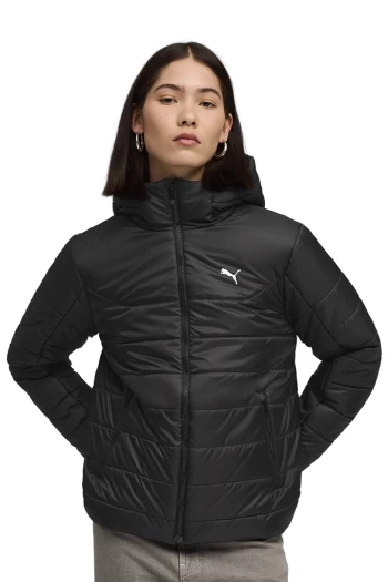 Куртка жіноча PUMA ESS Hooded Padded Jacket чорного кольору