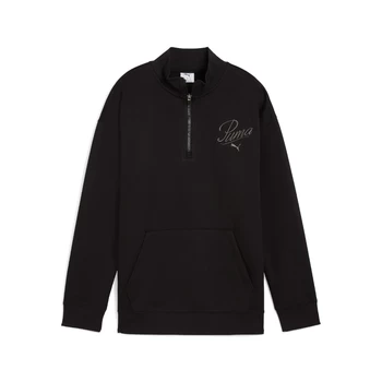 Лонгслів PUMA ESS SCRIPT Half-Zip Crew чорного кольору