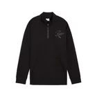 Лонгслив PUMA ESS SCRIPT Half-Zip Crew черного цвета