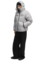 Куртка-пуховик мужской PUMA Hooded Down Puffer Jacket Gray Echo