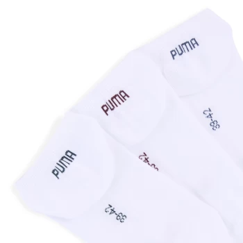 Шкарпетки (3 пари) PUMA UNISEX SNEAKER PLAIN 3P білого кольору  / various logo colors