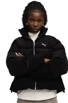 Куртка жіноча PUMA Corduroy Puffer Jacket чорного кольору