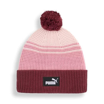 Шапка Unisex PUMA ESS Mid Crown Pom Beanie Ruby Shimmer-Mix