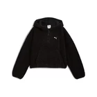 Худи женское PUMA WARDROBE ESS Polar FL Hoodie черного цвета