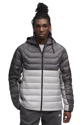 Куртка пуховик чоловічий PUMA Packlite Hooded Down Jacket Gray Echo