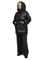 Куртка пуховик женский PUMA Style Hooded Down Jacket черного цвета