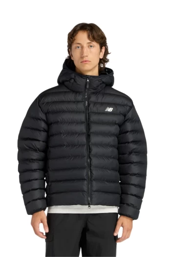 Куртка чоловіча New Balance Hooded Puffer чорного кольору