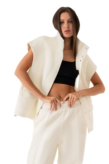 Штани утеплені FRND FOR FRIENDS Queen Fleece молочного кольору
