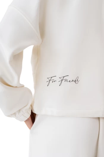 Худі на блискавці жіноче FRND FOR FRIENDS Shape молочного кольору