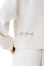 Худи на молнии женское FRND FOR FRIENDS Shape молочного цвета