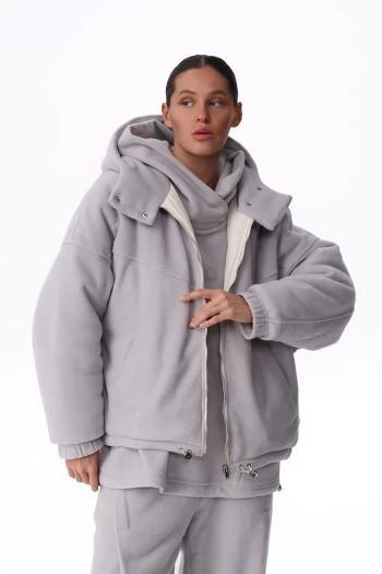 Куртка жiноча FRND FOR FRIENDS Paloma Polar Fleece світло-сірого кольору