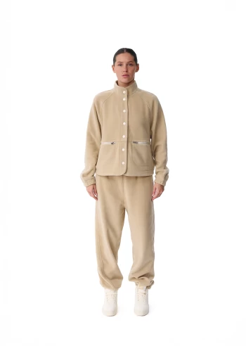 Бомбер жiночий FRND FOR FRIENDS Level Polar Fleece бежевого кольору
