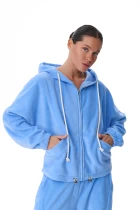 Худи на молнии женское FRND FOR FRIENDS Paradox Polar Fleece голубого цвета