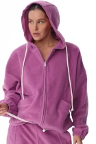 Худі на блискавці жіноче FRND FOR FRIENDS Paradox Polar Fleece ягідного кольору