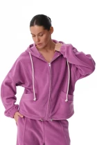 Худі на блискавці жіноче FRND FOR FRIENDS Paradox Polar Fleece ягідного кольору