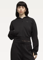 Худи женское PUMA PUMATECH SENSE FZ Hoodie DK черного цвета