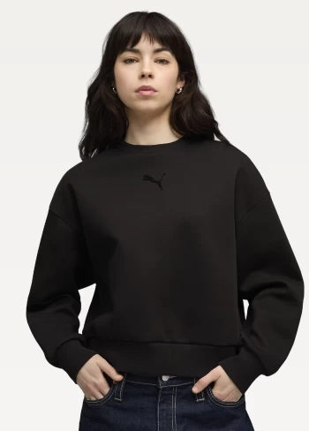 Світшот жіночий PUMA ESS ELEVATED Crew DK чорного кольору