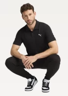 Поло мужское PUMA ESS Pique Polo черного цвета