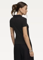 Поло женское PUMA ESS Baby Polo черного цвета