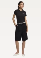 Поло женское PUMA ESS Baby Polo черного цвета