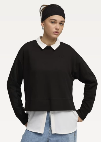 Світшот жіночий PUMA HER Relaxed Crew чорного кольору