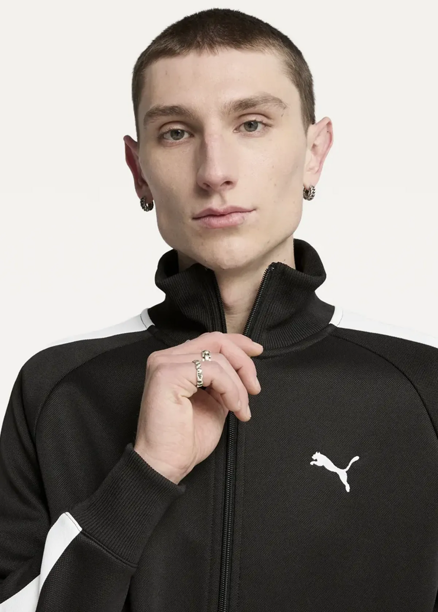 Олімпійка чоловіча PUMA T7 ALWAYS ON Track Jacket чорного кольору, фото 3