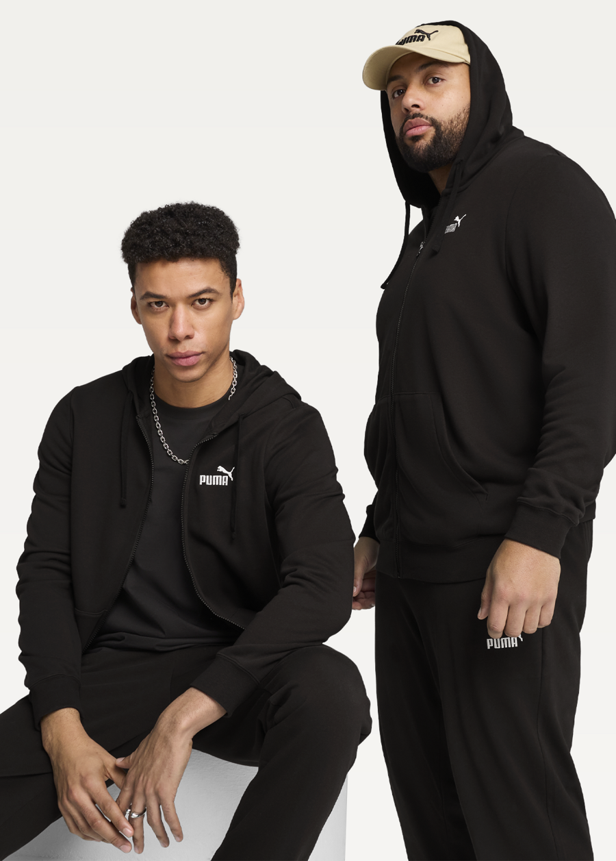 Худі чоловіче PUMA ESS Full-Zip Hoodie чорного кольору