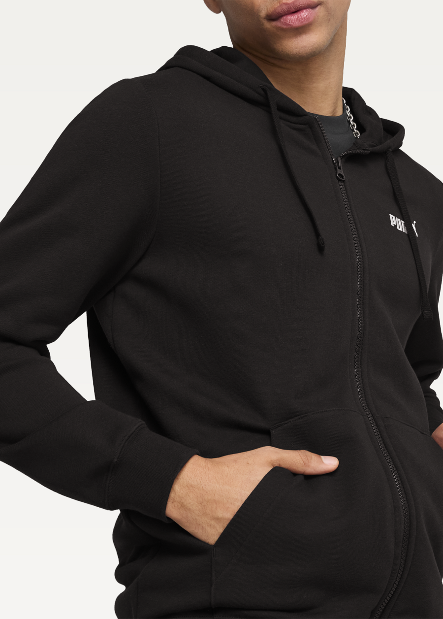 Худі чоловіче PUMA ESS Full-Zip Hoodie чорного кольору