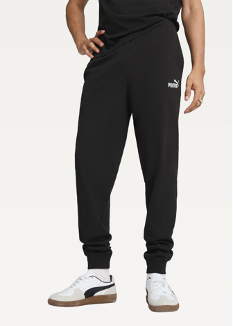 Штани спортивні чоловічі PUMA ESS No. 1 Logo Jersey Pants з манжетами чорного кольору