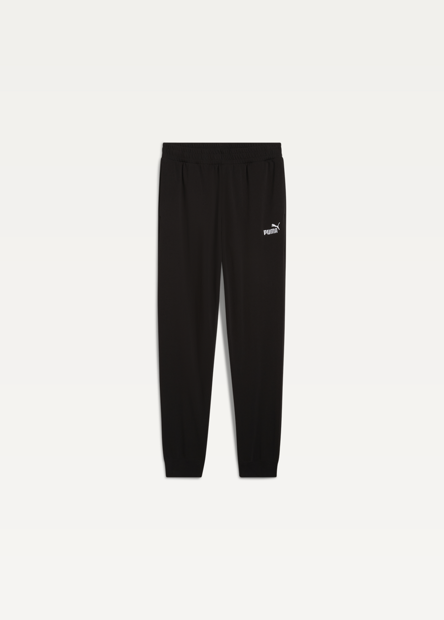 Штани спортивні чоловічі PUMA ESS No. 1 Logo Jersey Pants з манжетами чорного кольору