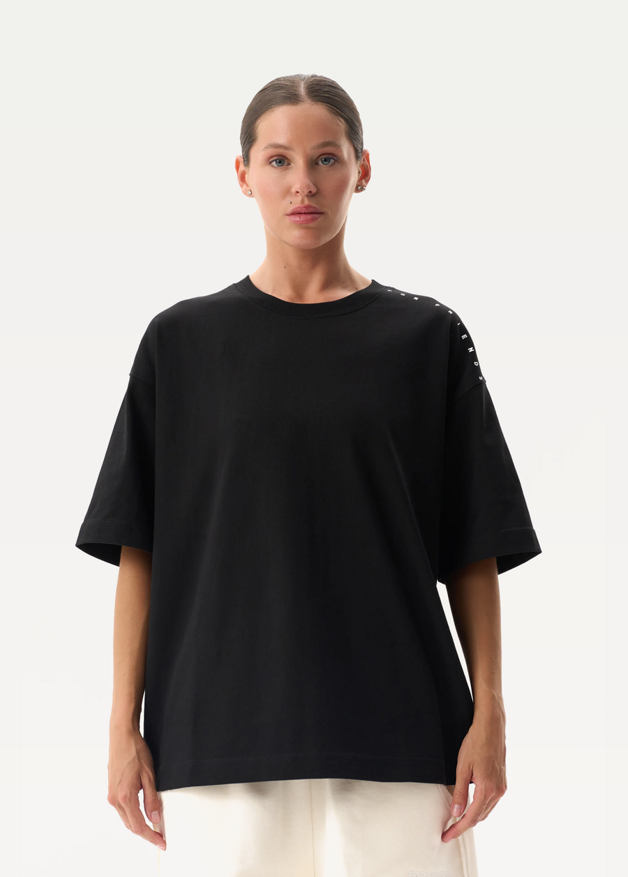 Футболка FRND FOR FRIENDS Long жіноча чорного кольору