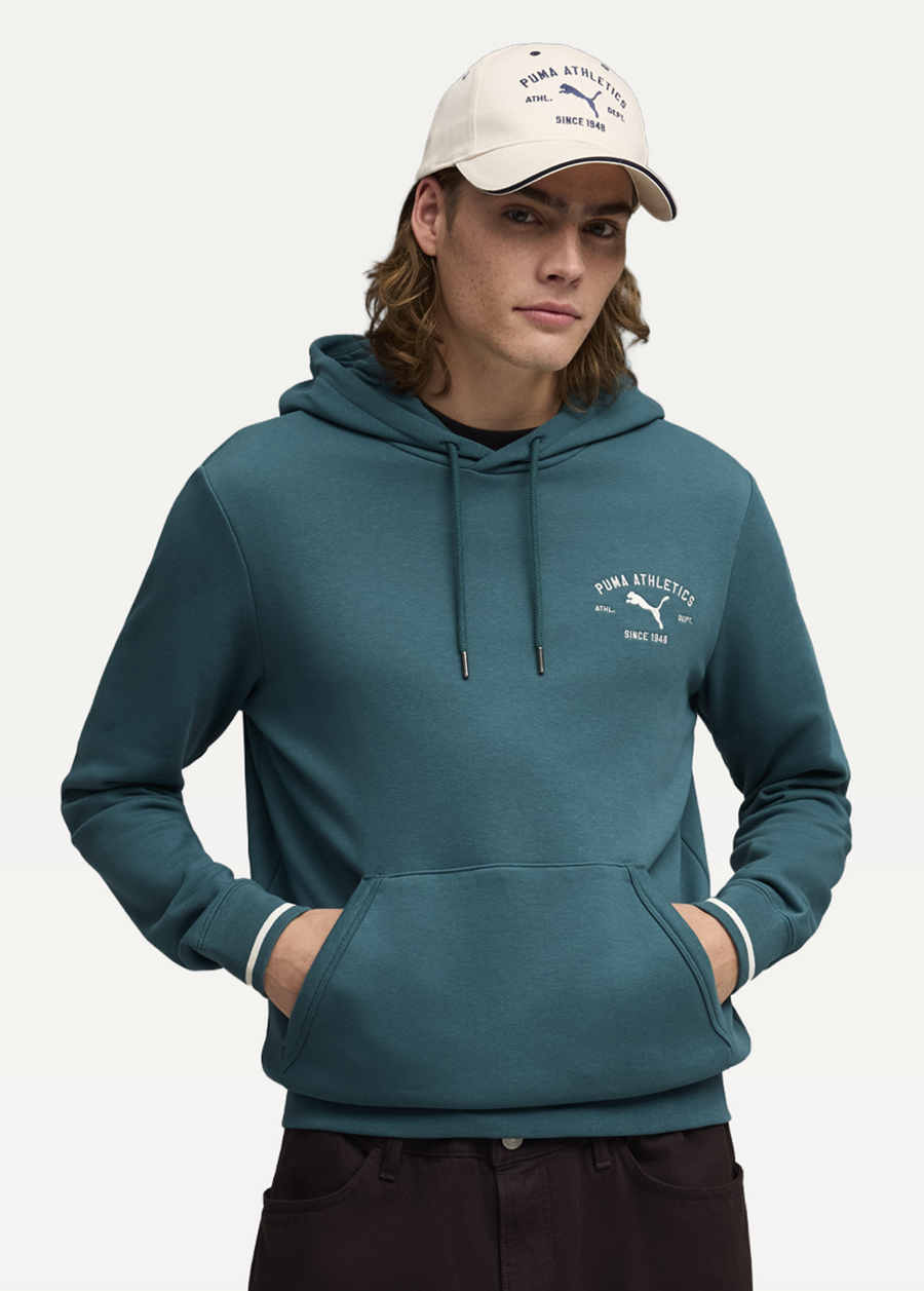 Худи мужское PUMA CLASS Graphic Hoodie Emerald Ice
