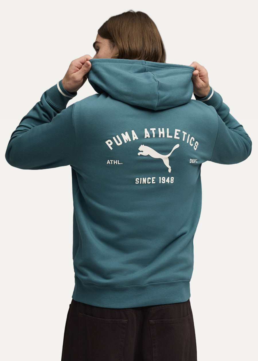 Худи мужское PUMA CLASS Graphic Hoodie Emerald Ice
