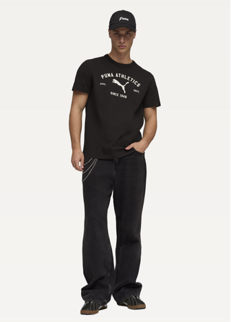 Футболка мужская PUMA CLASS Graphic Tee черного цвета