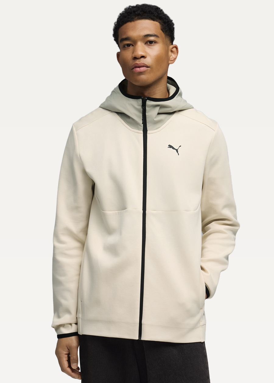 Худи мужское PUMA PUMATECH FULL-ZIP Hoodie Alpine Snow