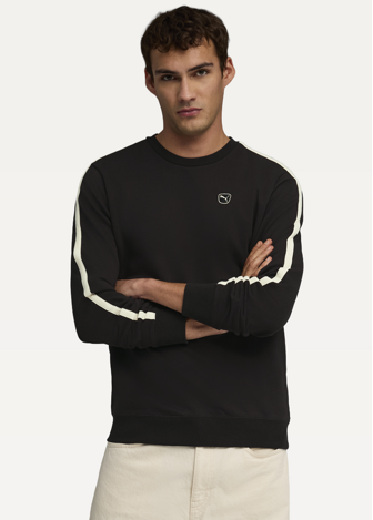 Світшот чоловічий PUMA ESS ELEVATED Crew чорного кольору