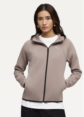 Худі жіноче EVOSTRIPE Full-Zip Hoodie DK Sandstone