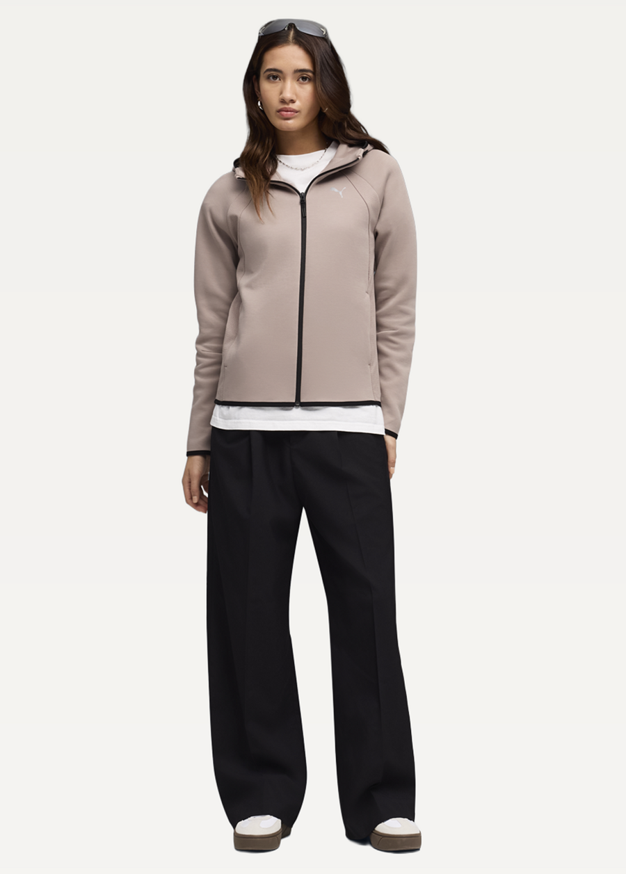 Худі жіноче EVOSTRIPE Full-Zip Hoodie DK Sandstone