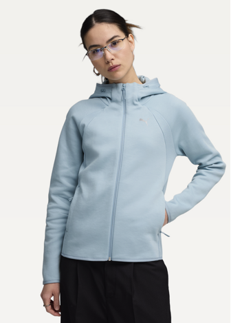 Худі жіноче PUMA EVOSTRIPE Full-Zip Hoodie DK Seafoam