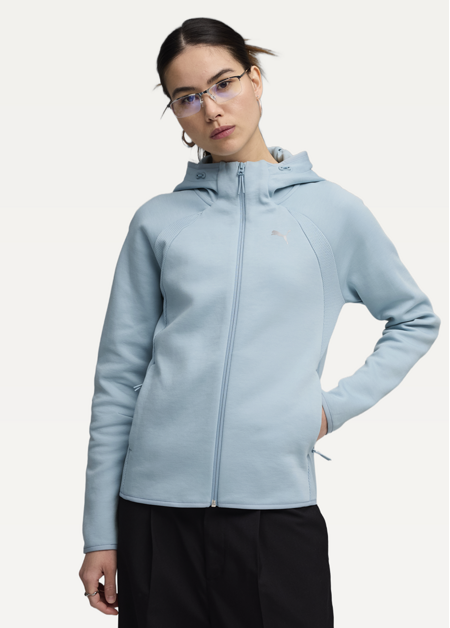 Худі жіноче PUMA EVOSTRIPE Full-Zip Hoodie DK Seafoam