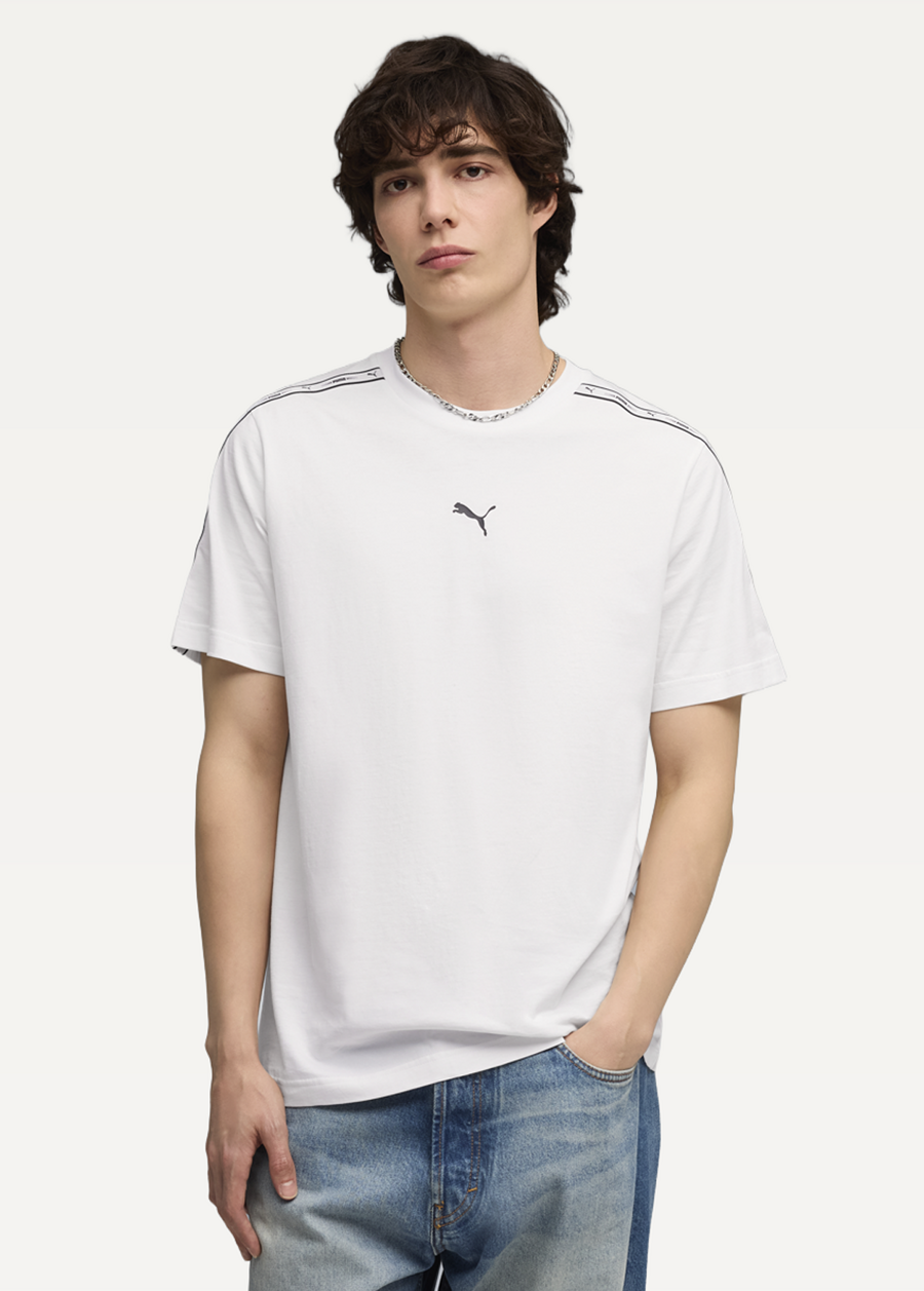 Футболка чоловіча PUMA ESS TAPE Tee білого кольору
