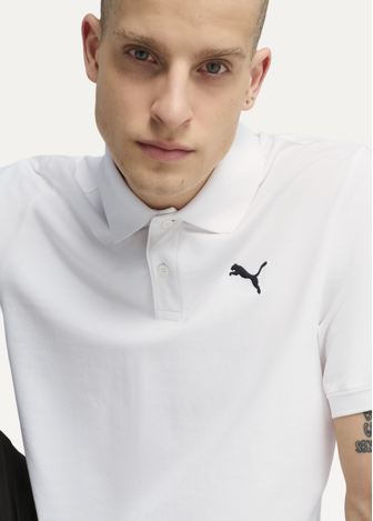 Поло мужское PUMA ESS Pique Polo белого цвета