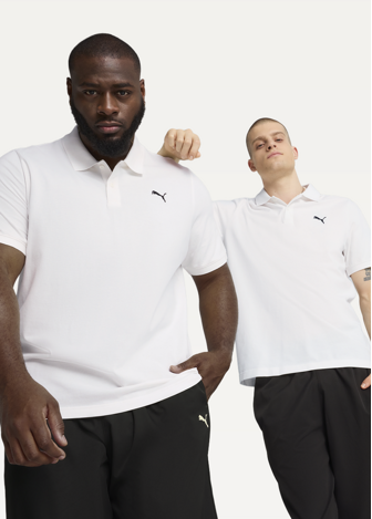 Поло мужское PUMA ESS Pique Polo белого цвета