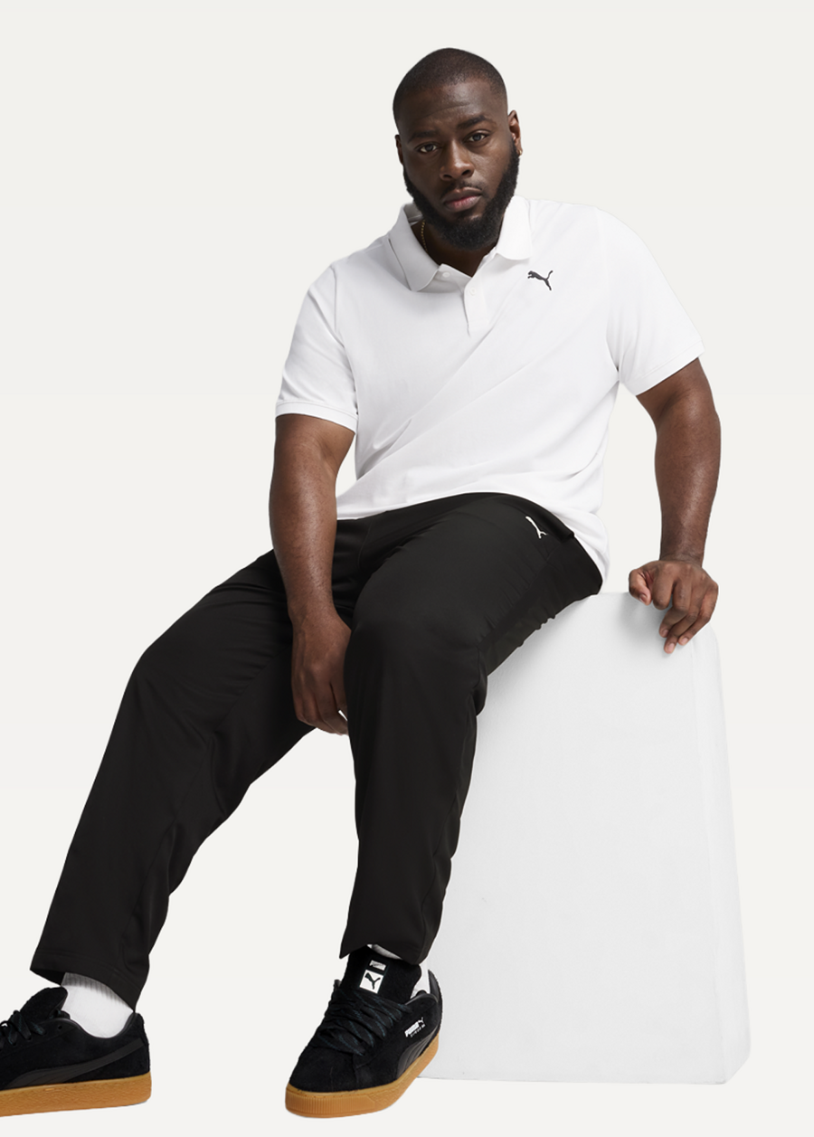 Поло мужское PUMA ESS Pique Polo белого цвета