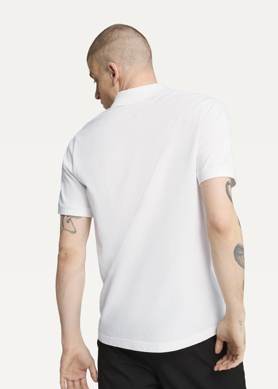 Поло мужское PUMA ESS Pique Polo белого цвета