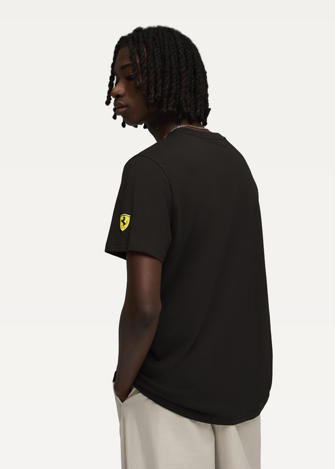 Футболка чоловіча PUMA Ferrari Tonal Shield Tee чорного кольору