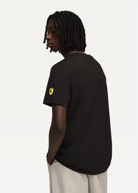 Футболка чоловіча PUMA Ferrari Tonal Shield Tee чорного кольору