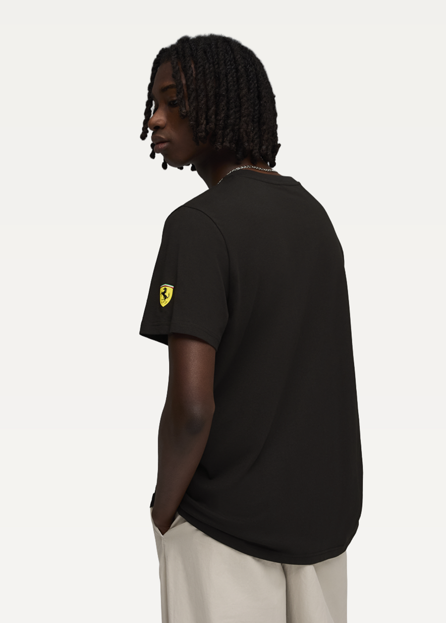 Футболка чоловіча PUMA Ferrari Tonal Shield Tee чорного кольору